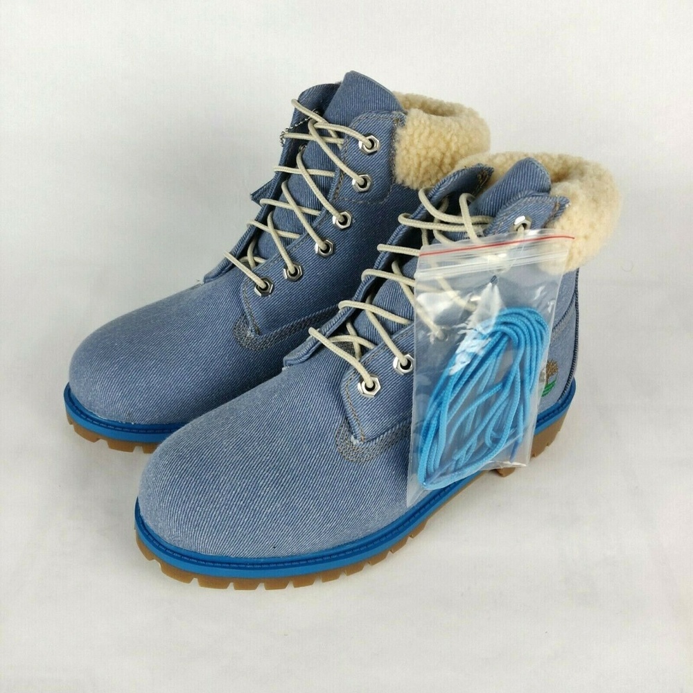 New TIMBERLAND Just Don Blue Boots Kids Girls 7